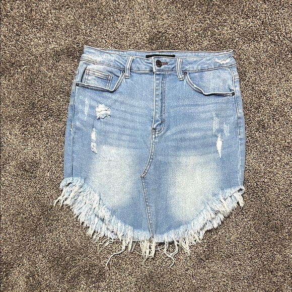 Risen Jeans Dresses & Skirts - Distressed Denim Mini Skirt